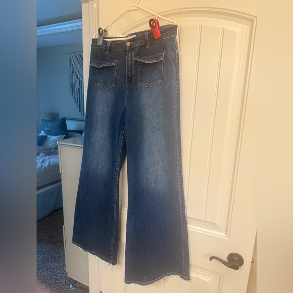 Risen Chic Indigo Flare Jeans - Picture 1 of 3